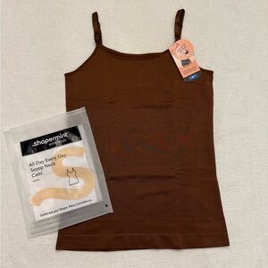 Shapermint All Day Every Day Scoop Neck Camisole - Brown Size XL
